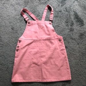 brand new bubble gum pink overall dress
